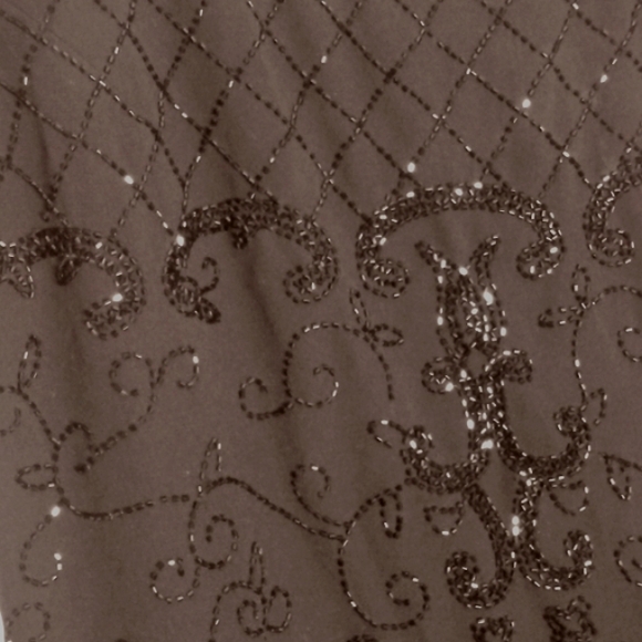 beaded gown R&M RICHARDS full length - Picture 2 of 10